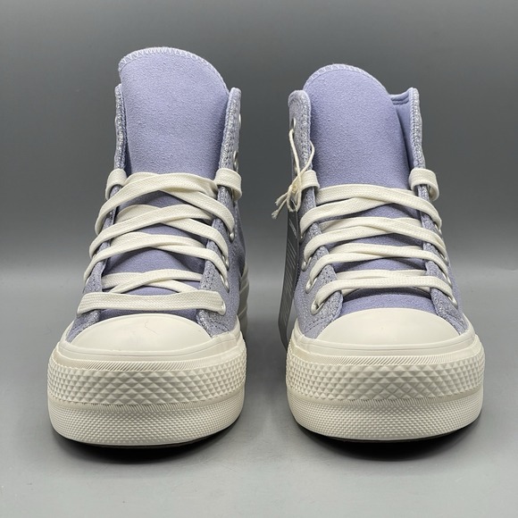 Converse CTAS Lift Women's 6 Hi Top Platform Sneakers Suede Shimmer Lilac NIB - Picture 6 of 13